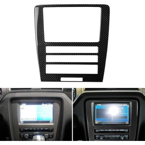 Interior Central Control CD Panel Cover Trim Sticker for Ford Mustang 2009-2013 car accessories наклейки на авто Stickers