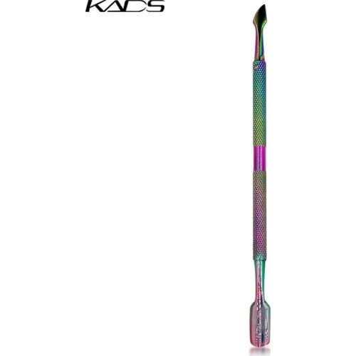 1pc Nail Dual-ended Cuticle Pusher Rainbow Nail Clipper Dead Skin Remover Stainless Steel Cuticle Pusher Manicure Nail Art Tool