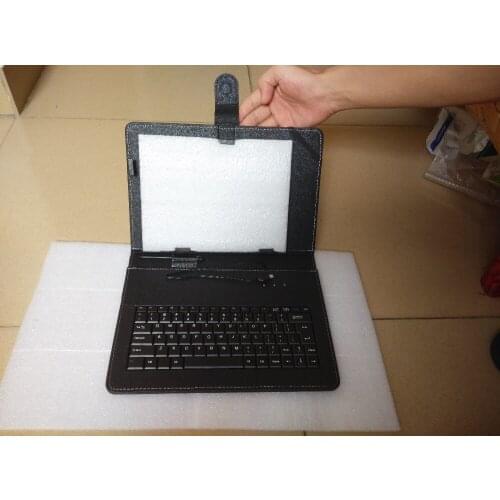 100pcs/lot free shipping 10.1"Micro USB port keyboard case and standard USB 2.0 port keyboard case