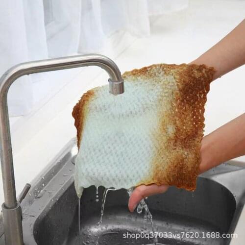 5/10 pcs Cheaper Double-layer Absorbent Microfiber Kitchen Dish Cloth Non-stick Oil Household Cleaning Wiping Towel Kichen Tool