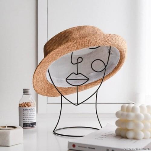 Abstract Black Metal Figure Face Ornaments Home Decor Modern Decorative Figure Art Decor Statue Abstract Decoration For Home