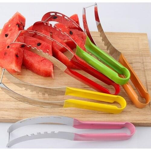 Colored Fruit Cutting and Slicing Tools Household Melon Watermelon Cutter Multifunctional Stainless Steel Watermelon Cutting