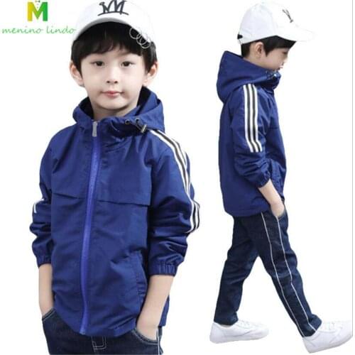 Boys jacket 4-13T kids spring waterproof windbreaker baby boys jacket teenage hooded autumn zipper jackets children outwear