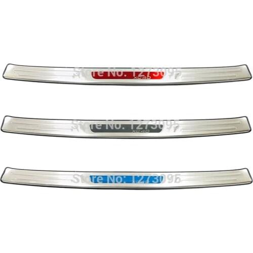 For 2017 2018 2019 Volvo XC40 Stainless Exterior Rear Trunk Bumper Protector Sill Tail Trunk Guard Pedal Car Styling Accessories