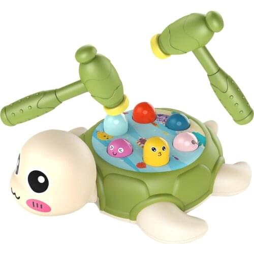 1 Set Knocking Hamster Toy Early Education Knock Toy Turtle Whack-A-Mole Game Cartoon Kids Toy Funny Knock Toy #20