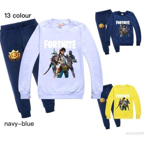 Fortnite New spring and Autumn baby clothes set children fashion boys and girls jumper + pants 2 pieces/set suit