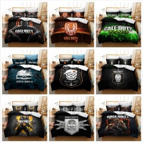 Call of Duty Bedding Sets US/Europe/UK Size Quilt Cartoon Bed Cover Duvet Cover Pillow Case 2-3 Pieces Sets Adult Baby Children