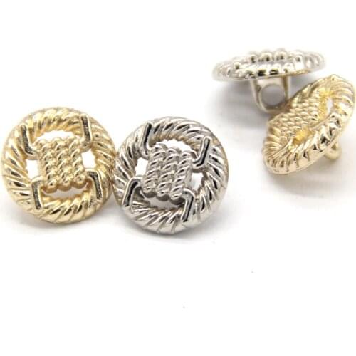 Small Round Gold Metal Women Shirt Buttons For Clothing Sleeve Vintage DIY Crafts Mini Decorations Sewing Accessories Wholesale