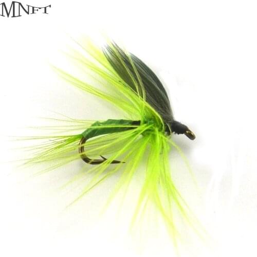 MNFT 10PCS 16# Green Mayfly Mosquito Nypmh Flies Fly Fishing Bait
