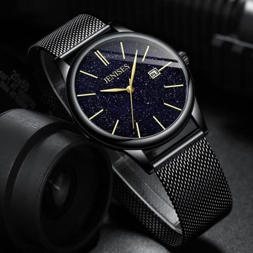Mens watches fashion quartz watches new star watches mens waterproof leather fashion trend clocks