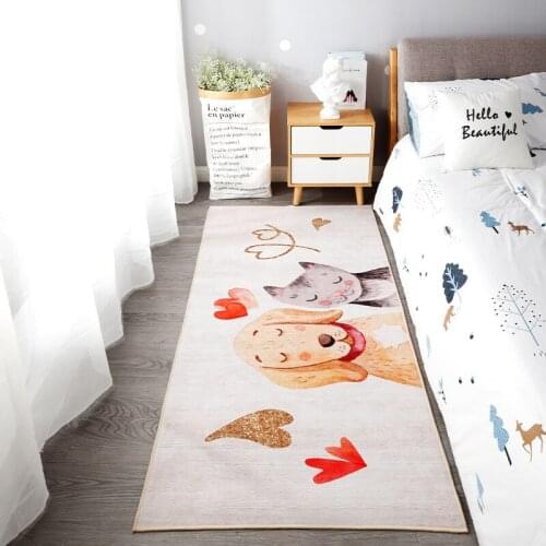 3D Printing Cartoon Animal Soft Crystal Velvet Home Bedroom Bedside Balcony Floor Mat Office Entrance Non-slip Safety Door Mat