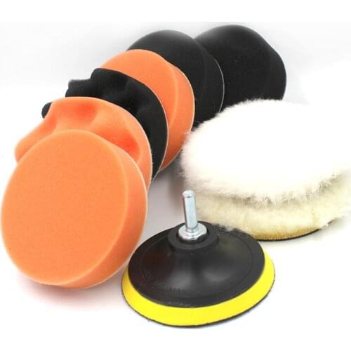 10PCS 4IN 100MM Car Polishing Disc Self-Adhesive Polishing Waxing Set for Polishing Machine M10 Threaded Abrasive Buffing Pad
