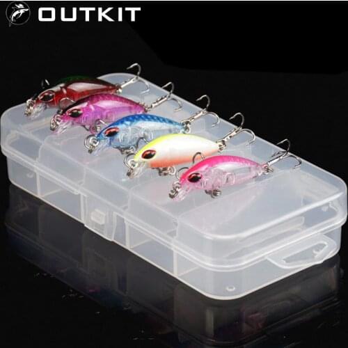 New 5pcs Mini Minnow 4cm 2.5g Fishing Lure Set Kit With Box CrankBaits Wobblers Lures Sinking Carp Fishing Tackle Artificial