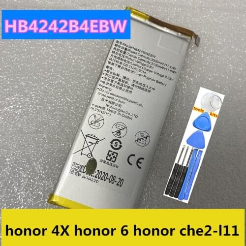 Original For Huawei Battery for Huawei honor 4X honor 6 honor che2-l11 H60-L01 H60-L02 H60-L11 H60-L04 HB4242B4EBW 3000mAh