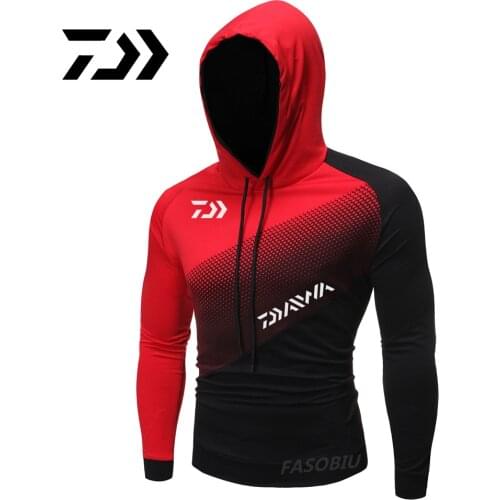 DAIWA 2021 Autumn Winter Fishing Shirt Mens Hooded Fishing Wear Waterproof Breathable Fishing Jackets Outdoor Hiking Clothes