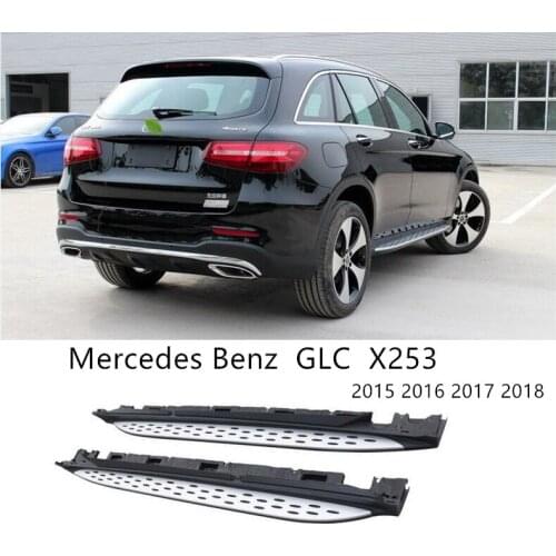 For Mercedes Benz GLC X253 2015 2016 2017 2018 Running Boards Side Step Bar Pedals High Quality Nerf Bars Auto Accessories