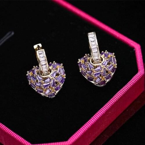 HUAMI Disassembly Buckle Drop Earrings Heart Sweet Exquiste Light Luruly Fashion Jewelry for Women Costume Accessories Bijoux