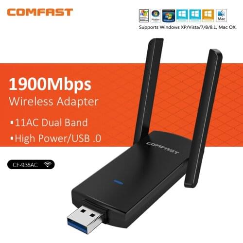 Comfast 1900Mbps Dual Band 2.4G&5.8G AC WiFi adapter USB 3.0 802.11ac wireless Gigabit Wi-Fi Network Card for Laptop/PC/Desktop