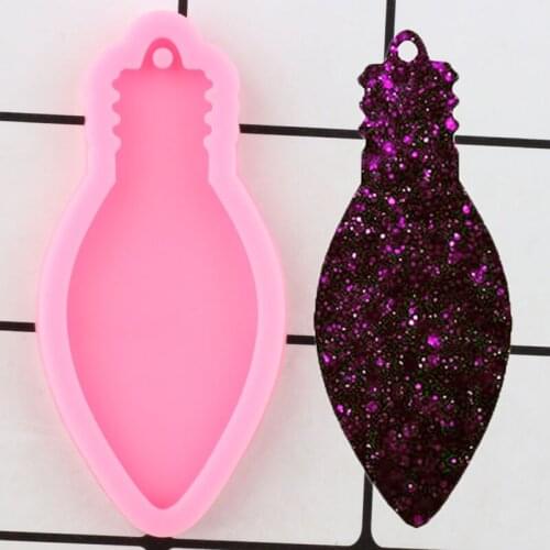Light Bulb Silicone Mold Christmas Decorating Tools Polymer Clay Epoxy Resin Mold Keychain Pendant Molds