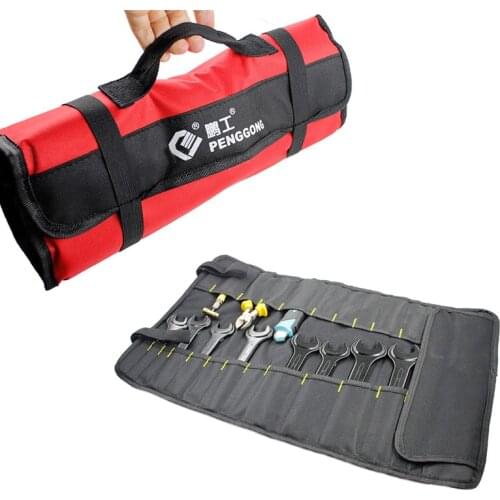 Folding Roll Bags For Tool For Tool Multifunction Tool Bags Practical Carrying Handles Oxford Canvas Chisel Tool Instrument Case