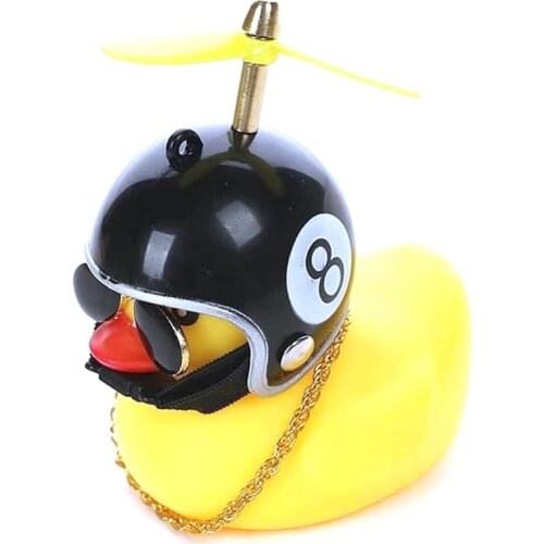 Broken Duck Car Decoration Car Net Red Wearing Helmet Duck Small Yellow Duck Car Interior Decoration Turbo Enhancing Duck