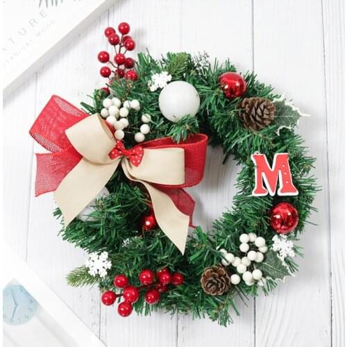 Wedding Decoration Rattan Wreath Metal Hoop Wreath Decor Floral Hoop Christmas Decor for Home Hanging Artificial Flower 2020 New