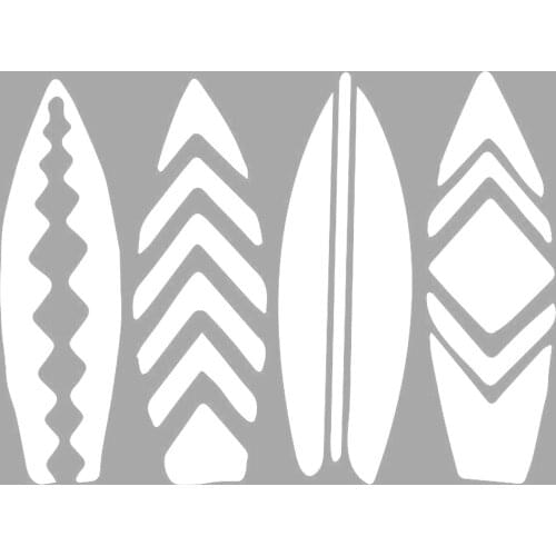 Patterned Surfboards Stencil Design, Painting Template 30x30 Cm, Walls, Tiles, furniture For Easy and Practical Pattern Application