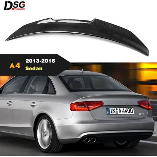 Carbon Fiber Car Rear Deck Spoiler Duckbill Trunk Lip Wings Boot Spoiler for Audi A4 B8.5 2013 - 2015 4-Door Sedan