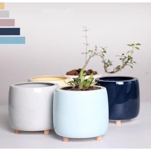 Vase Home Decor Room Decorations ваза для цветов vases Decoration Salon Pot De Fleur Ceramic Flowerpot Simple Ins Nordic Round