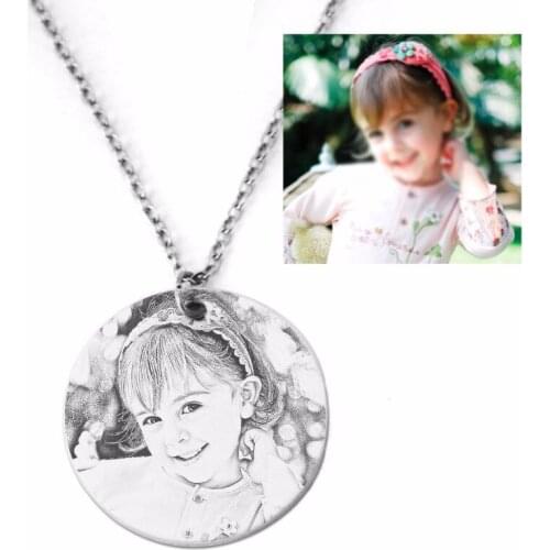 Custom Photo Necklace, Personalized Babygirl Photo Necklace, New Moms Gfit,Gift for Mother Grandma Gift
