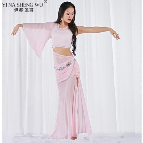 Belly Dance Clothing Female Elegant Top Adult Practice Clothing New Profession Sexy Competition Eastern Clothes Long Skirt Suit
