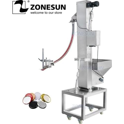 ZONESUN ZS-SLJ1 Automatic Customize Plastic PET Bottle Cap Feeding Machine Lid Elevating Auxiliary Equipment of Capping Machine