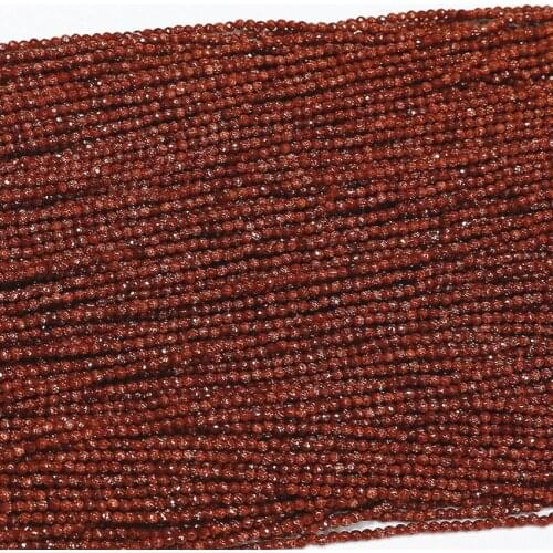 2mm faceted round 18type natural stone hematite beads sandstone calaite onyx loose spacer jewelry finding accessories 15inchB462