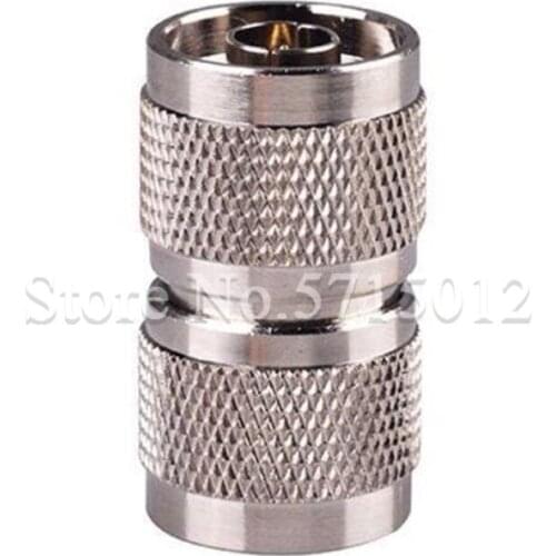 2pcs N-JJ N Type Double Male Head Straight Through Plug Connector Converter Pure Copper Feeder RF Coaxial Adaptor