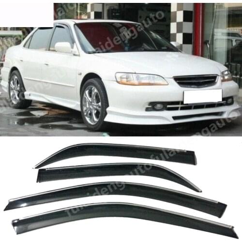 4pcs For Honda 6th Accord 1998-2002 Window Visor Vent Shade Rain Guard Door Visor Car Styling Accessories