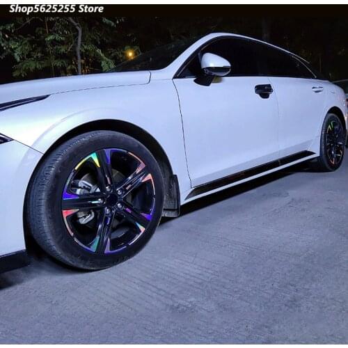 Car Sticker For KIA K5 Accessories 2020 2019 2021 Wheel Hub Stickers Wheel 18inch Carbon Fiber Protective Film Decoration