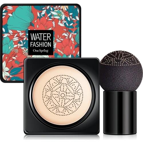 BB Air Cushion Foundation CC Cream With Mushroom Head Sponge Puff Brighten Base Up Concealer Lasting Face Whitening Foundation