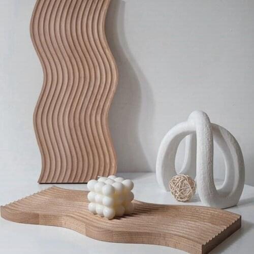 BMBY-Beech Wooden Chopping Block Bread Dessert Tray Non-Slip Cutting Board Storage Organizer Kitchen Tool for Cakes