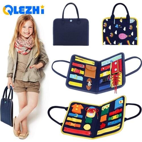 Kids Busy Board Buckle 1-5 Years Old Zip Button Lace Up Tool Toy Montessori Early Education Dress Aids Preschool Toys For Kids