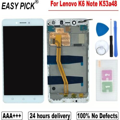 LCD Display Touch Screen Digitizer Assembly With frame Free Tools For Lenovo K6 Note K53a48 LCD Screen