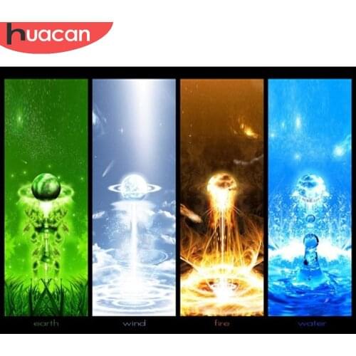 HUACAN Diy Diamond Painting Seasons Scenery Diamond Embroidery Mosaic Fantasy Landscape Crystal Wall Decor