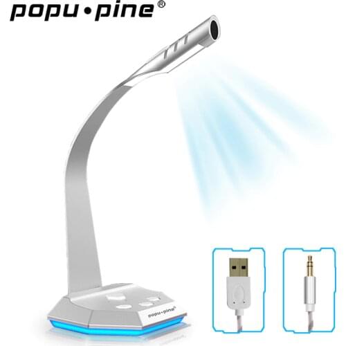 Computer Microphone Amlifier Karaoke Recording 3.5mm USB Wired Metal Professional PC Microphone Dynamic Condenser For Computer