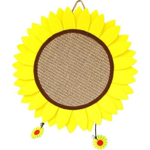 Cat Scratching Mat Sunflower Shape Grind claws Natural Sisal Cat Scratcher Claw Sleeping Bed Kitty Toy Protect Sofa