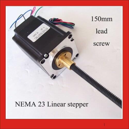 1.8 degree NEMA 23 External Linear Stepper Motor 57mm Frame 150 mm Length of Lead Screw Axial