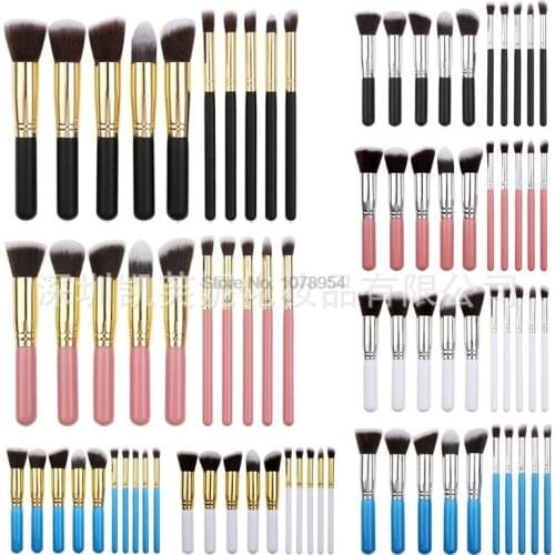By ems or dhl 50sets Mini 10pcs Makeup Brushes Foundation Blending Blush Make up Brush