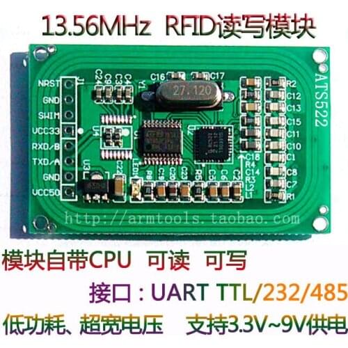 RFID Card Reader Module/RC522 Serial Port Reader/IC Card Induction Recognition/low Power Consumption/RF Development Board