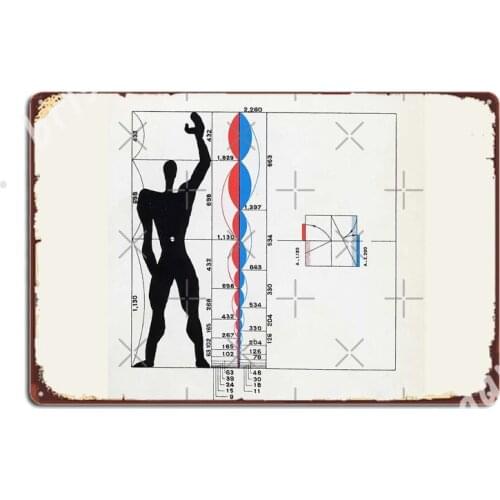 Modulor Metal Signs Plaques Mural Club Home create Tin sign Posters