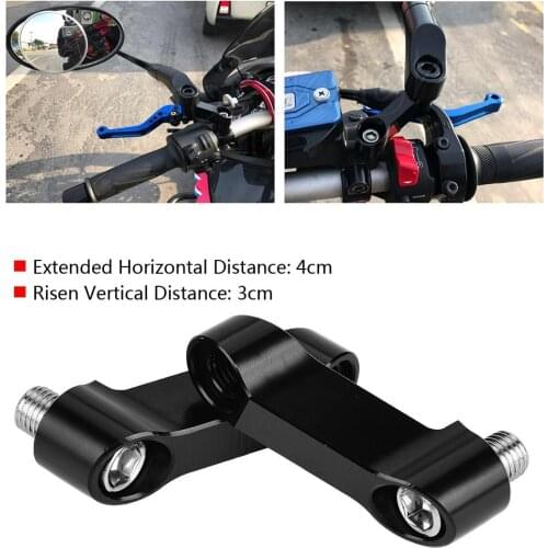 Motorcycle Rearview Mirror Adapter Kit Riser Mount Extender 10mm 8mm