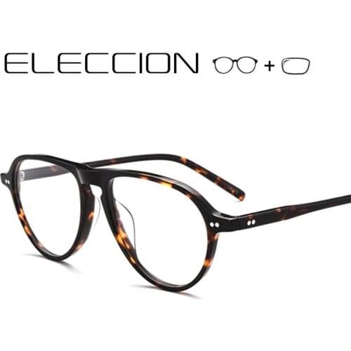 Prescription Glasses With Diopter 2020 New Acetate Pilot Vintage Frames for Men Women Optical Myopia Eyeglasses Sun glasses