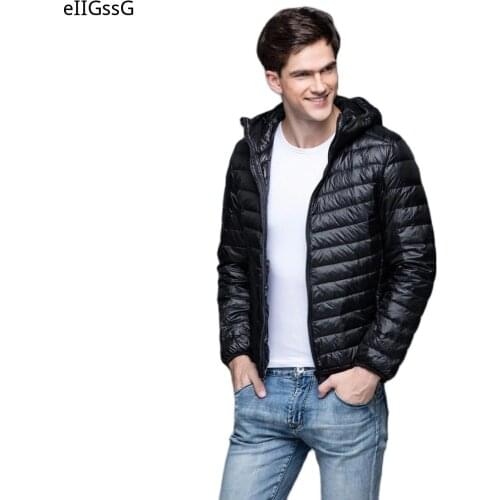 Men down jacket Spring Autumn men down coat short down coat light down outerwear ORANGE BLUE GRAY BLACK M L XL 2XL 3XL 4XL 5XL